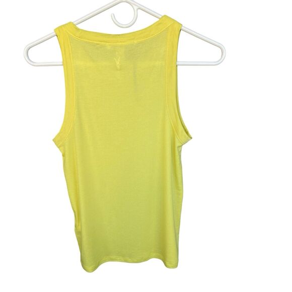 All Saints Rina Crewneck Tank Top Womens Size 8 Crewneck Sleeveless Yellow - Picture 2 of 13